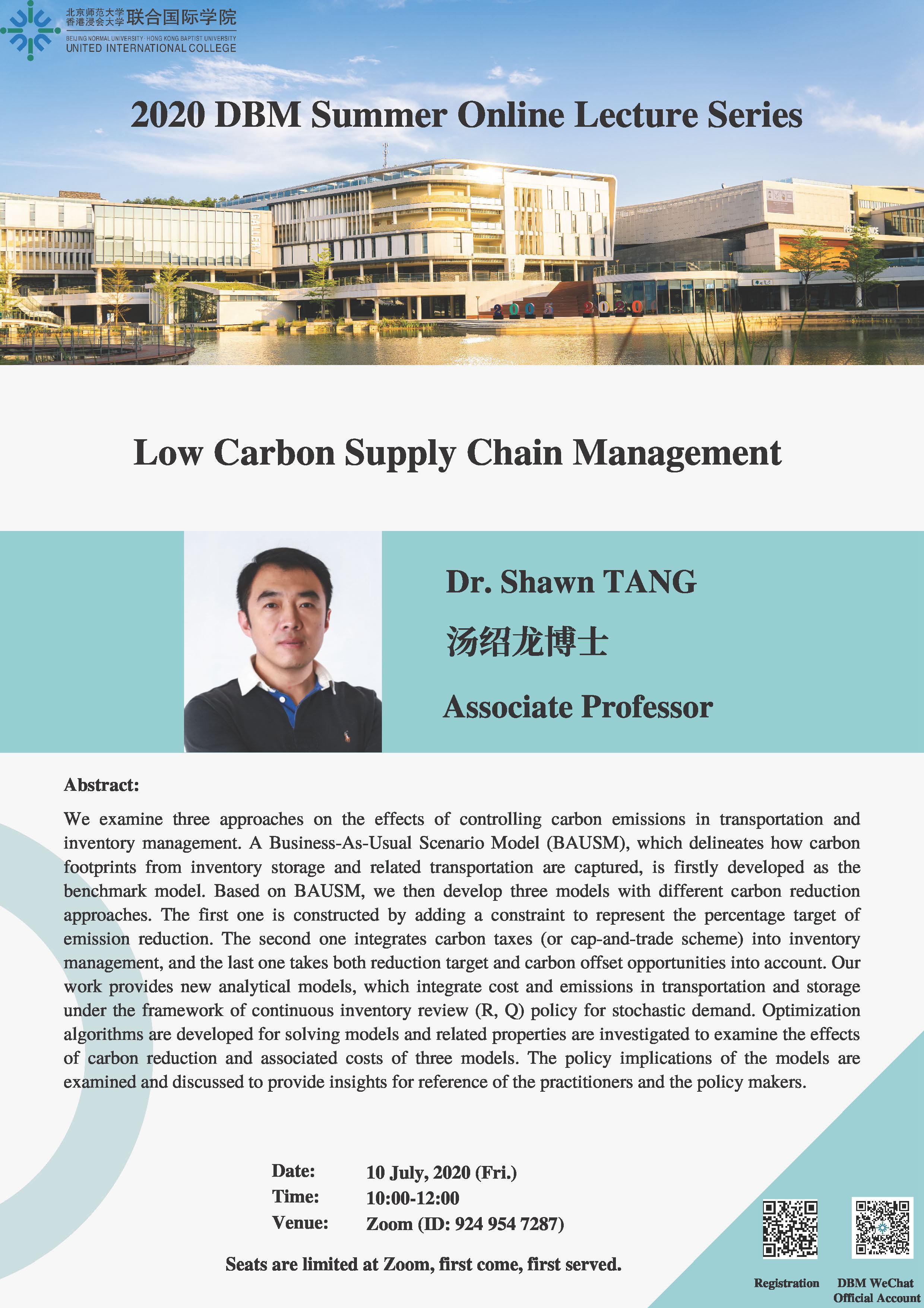 10 July Dr. Shawn Tang 小