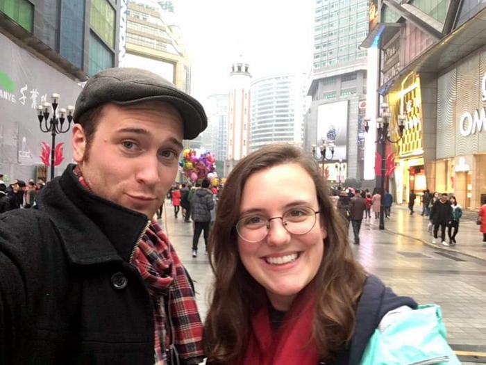 Jenna and Thomas downtown Chongqing